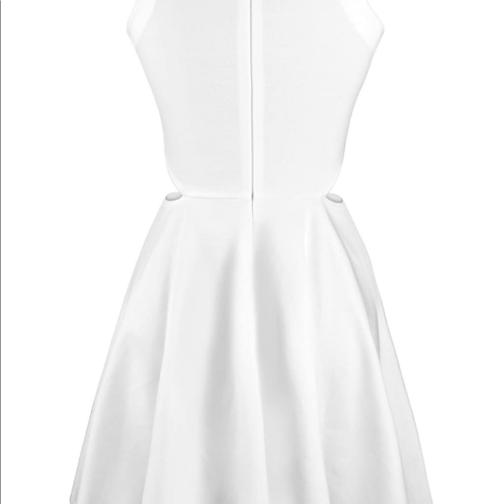 White Rib Cut-Out Dress - Picture 3 of 6